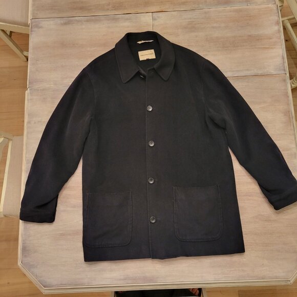 Pronto Uomo Womens Collared Long Sleeve Button Pea Coat Black Sz Medium - Picture 6 of 13